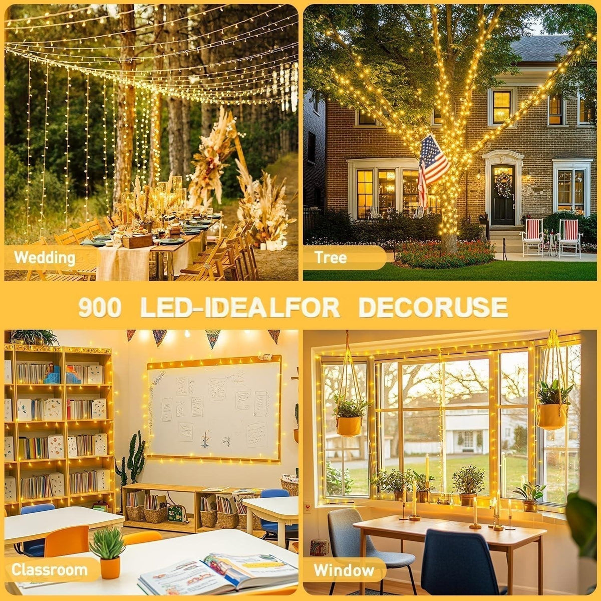 ✨ Perfect for Festive Decorations ✨300LED 34FT Christmas Light String with 8 Modes Timer & Remote Control