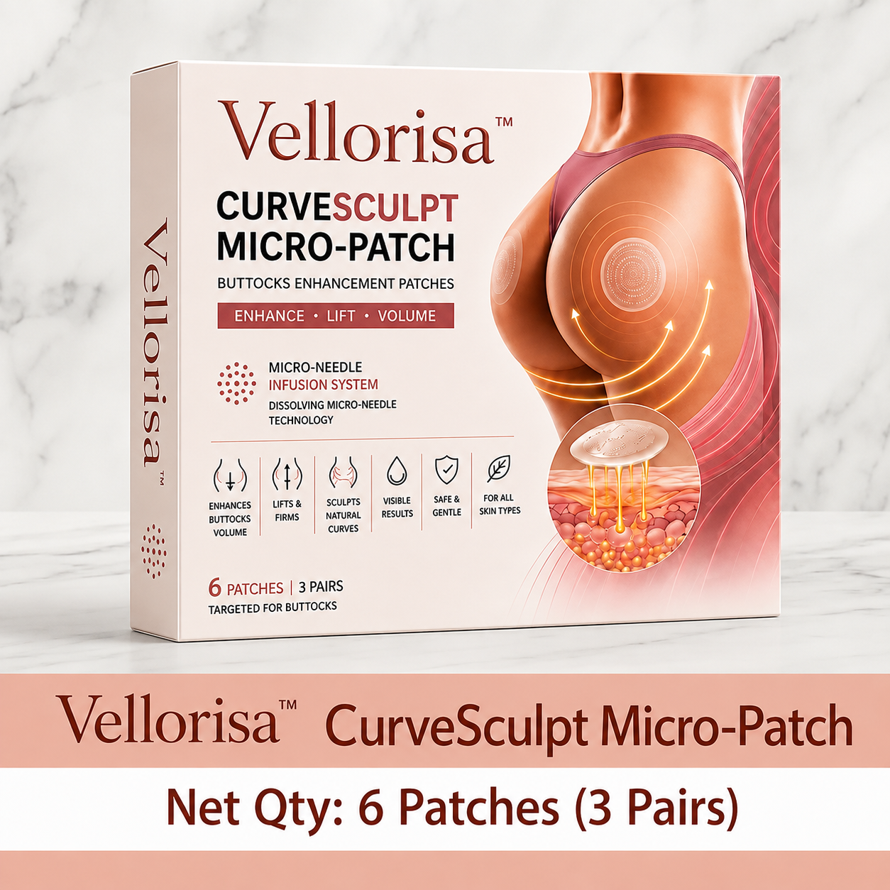 Vellorisa™ CurveSculpt Micro-Patch ✦ Sculpt • Firm • Smooth Lower Body Curves ✦ Micro-Needle Infusion System