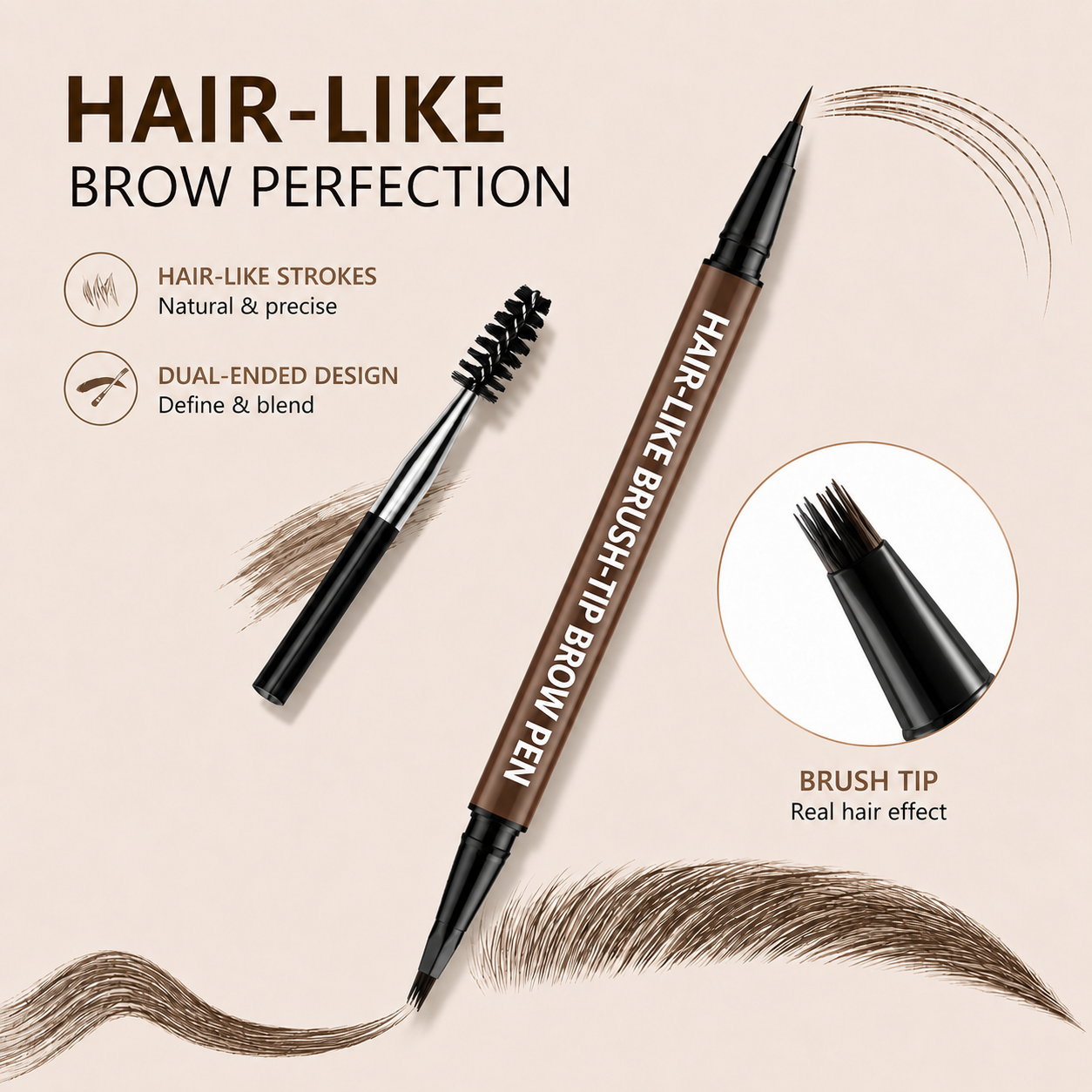 Last Day Buy 1 Get 1 Free🔥VEllorisa Waterproof Hair-Like Brow Pen – Smudge-Proof, Long-Lasting Natural Eyebrow Pencil