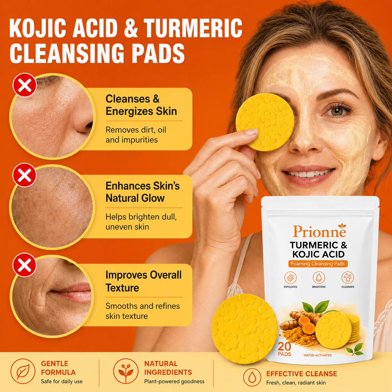 🔥Last Day 68% OFF-Vellorisa Turmeric Kojic Glow Pads