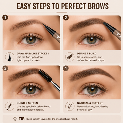 Last Day Buy 1 Get 1 Free🔥VEllorisa Waterproof Hair-Like Brow Pen – Smudge-Proof, Long-Lasting Natural Eyebrow Pencil