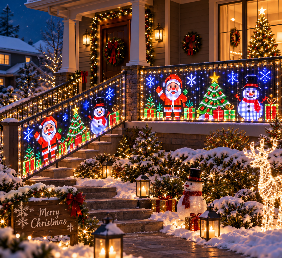 ✨ Perfect for Festive Decorations ✨300LED 34FT Christmas Light String with 8 Modes Timer & Remote Control
