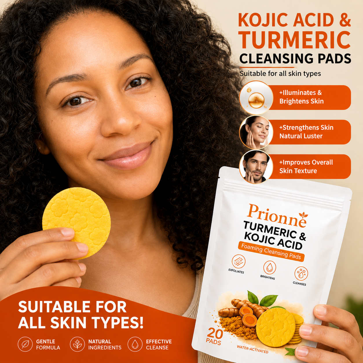 🔥Last Day 68% OFF-Vellorisa Turmeric Kojic Glow Pads