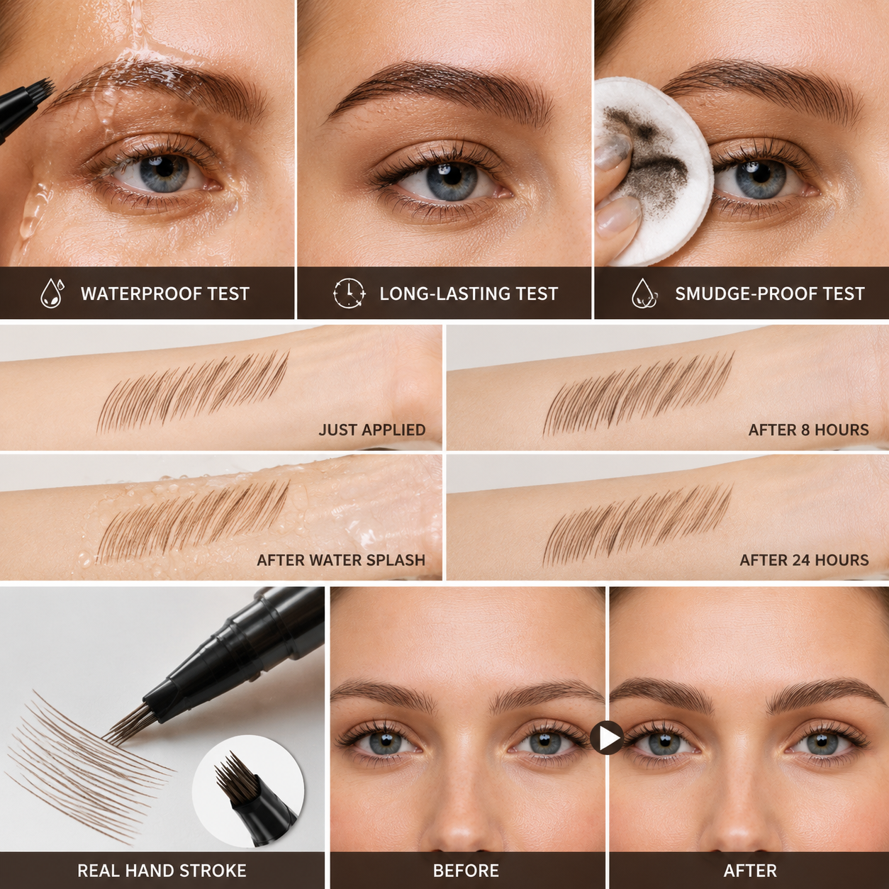 Last Day Buy 1 Get 1 Free🔥VEllorisa Waterproof Hair-Like Brow Pen – Smudge-Proof, Long-Lasting Natural Eyebrow Pencil