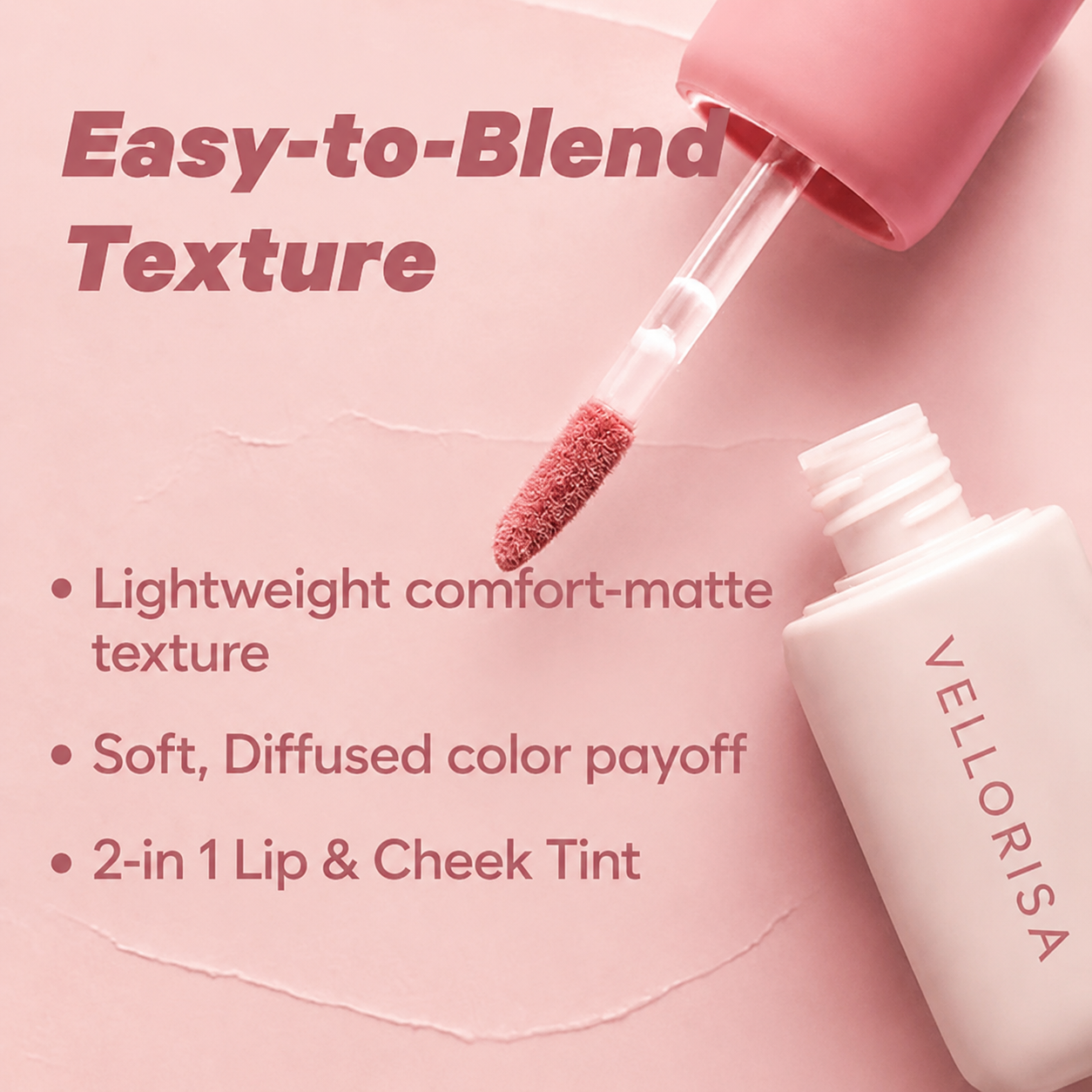 Soft Matte NudeBlur Lip Tintfor Lips and Cheeks