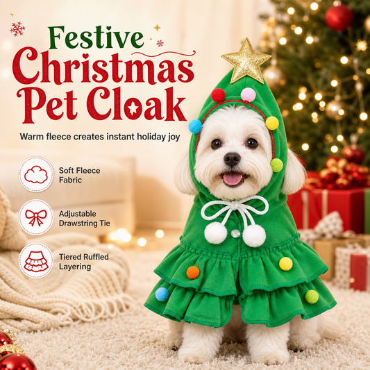 🎁🎄Christmas Sale 60% OFF!💞50K+ SOLD!✨Christmas Tree Pet Cape Cloak for Cats & Dogs